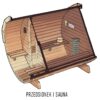 sauna z przedsionkiem 250 przekroj