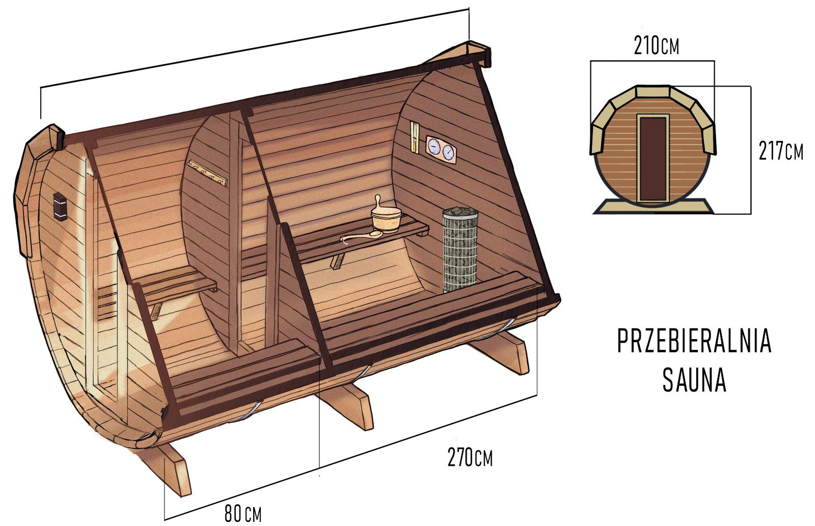 sauna-z-przebieralnia-przekroj